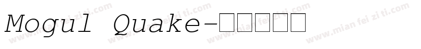 Mogul Quake字体转换
